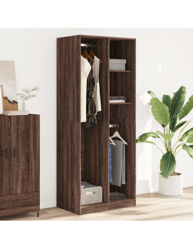 Armadio Rovere Marrone 80x50x200 cm in Legno Multistrato
