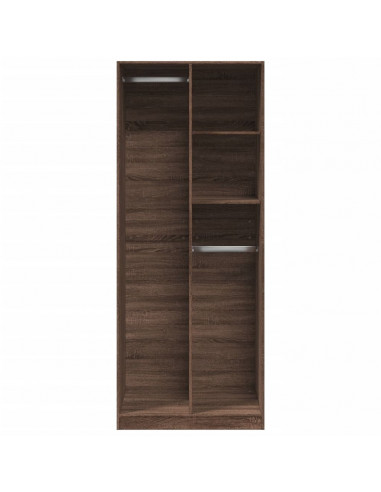 Armadio Rovere Marrone 80x50x200 cm in Legno Multistrato