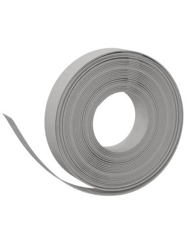 Bordature da Giardino 2 pz Grigie 10 m 10 cm in Polietilene