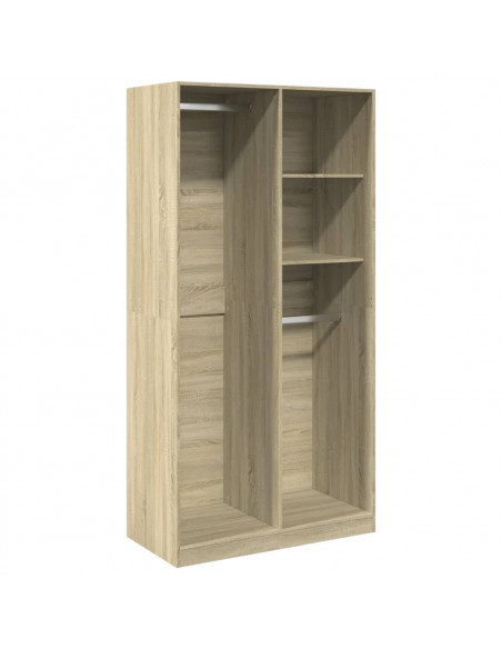 Armadio Rovere Sonoma 100x50x200 cm in Legno Multistrato