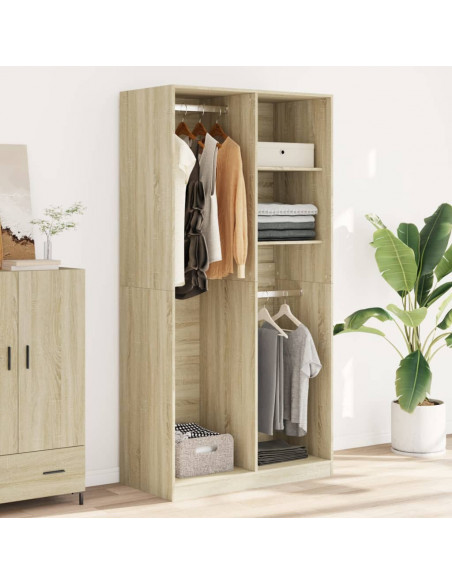 Armadio Rovere Sonoma 100x50x200 cm in Legno Multistrato