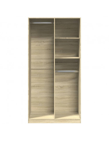 Armadio Rovere Sonoma 100x50x200 cm in Legno Multistrato