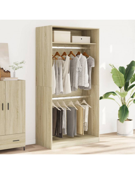 Armadio Rovere Sonoma 100x50x200 cm in Legno Multistrato