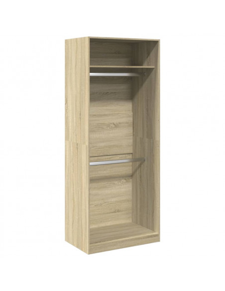 Armadio Rovere Sonoma 80x50x200 cm in Legno Multistrato