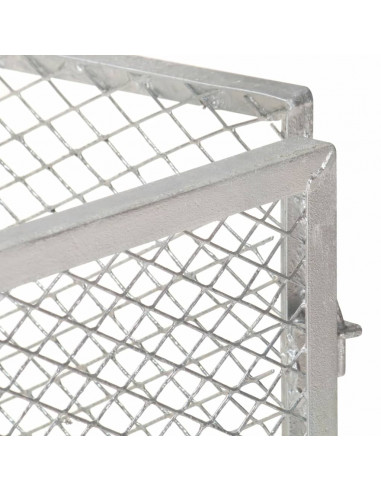 Compostiera da Giardino 100x100x77 cm in Ferro Zincato