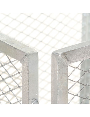 Compostiera da Giardino 100x100x77 cm in Ferro Zincato