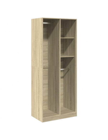 Armadio Rovere Sonoma 80x50x200 cm in Legno Multistrato