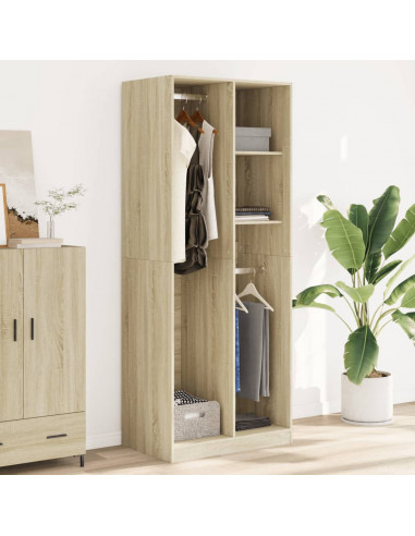 Armadio Rovere Sonoma 80x50x200 cm in Legno Multistrato