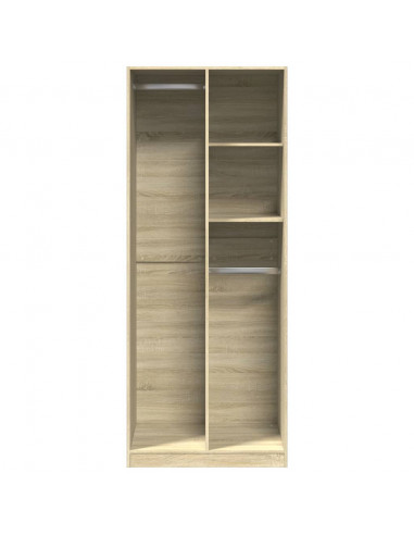 Armadio Rovere Sonoma 80x50x200 cm in Legno Multistrato