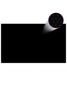 Copripiscina Rettangolare 1000x600 cm in PE Nero 2