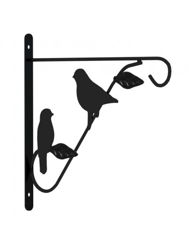 Ganci per Cesti Pensili 4 pz Neri in Acciaio