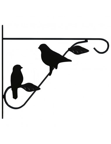 Ganci per Cesti Pensili 4 pz Neri in Acciaio