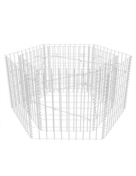 Gabbione Letto Rialzato da Giardino Esagonale 100x90x50 cm