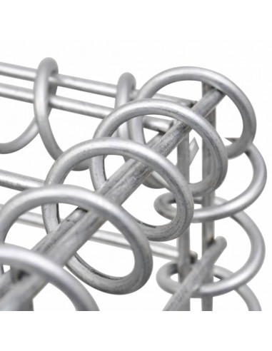 Gabbione Letto Rialzato da Giardino Esagonale 200x173x40 cm