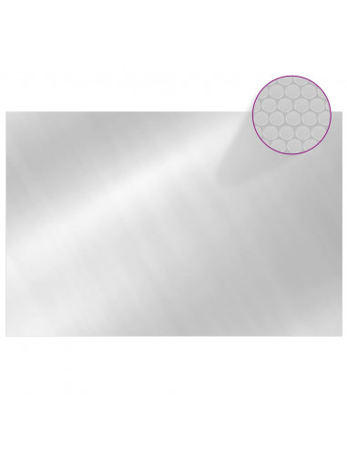 Copripiscina Rettangolare 600x400 cm in PE Argento