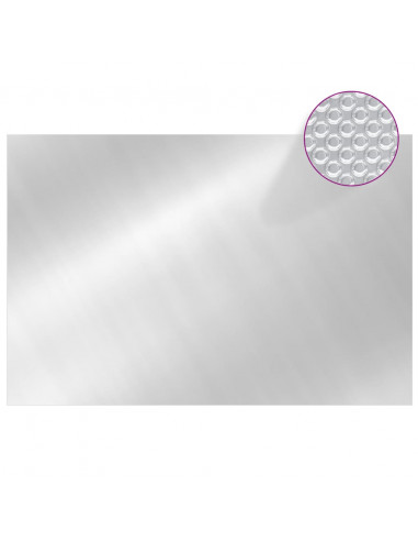 Copripiscina Rettangolare 600x400 cm in PE Argento