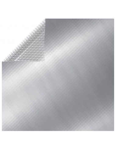 Copripiscina Rettangolare 800x500 cm in PE Argento