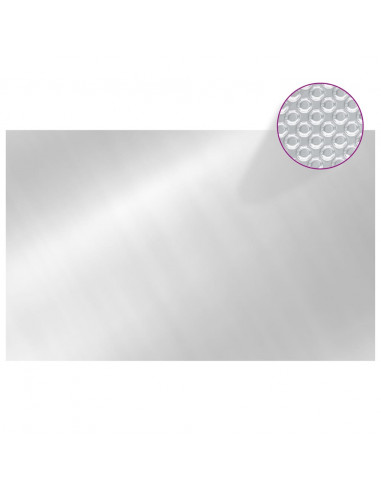 Copripiscina Rettangolare 800x500 cm in PE Argento