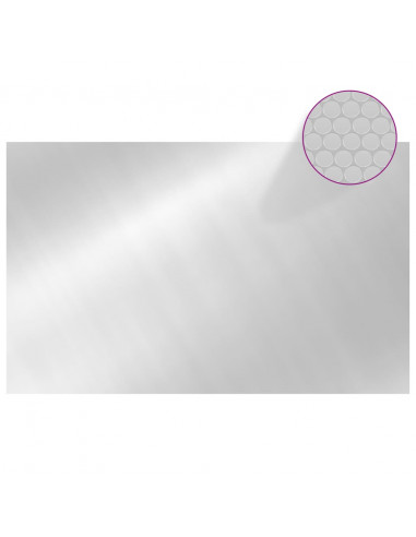 Copripiscina Rettangolare 800x500 cm in PE Argento