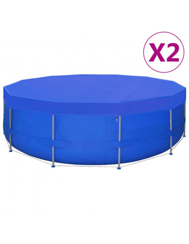 Coperture per Piscina 2 pz in PE Rotonde 460 cm 90 g/m²