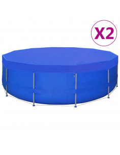 Coperture per Piscina 2 pz in PE Rotonde 540 cm 90 g/m² 2
