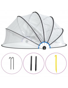 Cupola per Piscina Rotonda 376x188 cm PVC 2