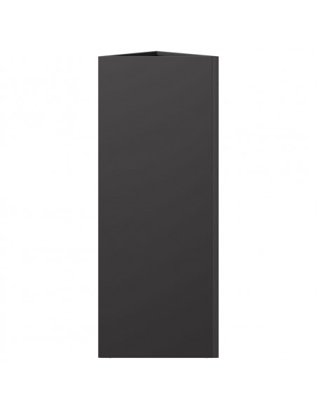 Fioriere da Giardino 2 pz Nere Triangolari 30x26x75 cm Acciaio