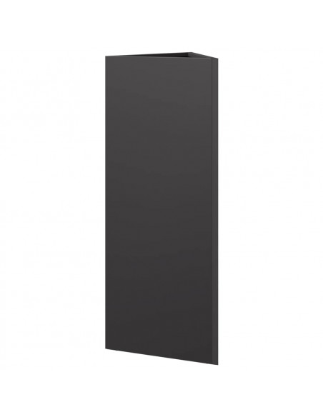 Fioriere da Giardino 2 pz Nere Triangolari 30x26x75 cm Acciaio