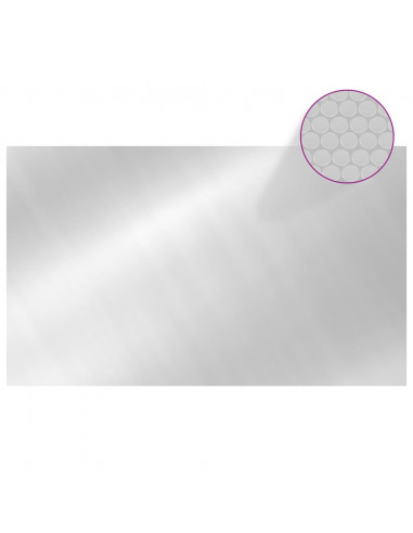 Copripiscina Rettangolare 1000x600 cm in PE Argento