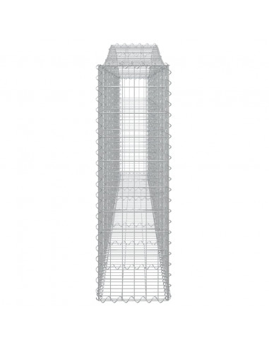 Cesti Gabbioni ad Arco 8 pz 400x30x100/120 cm Ferro Zincato
