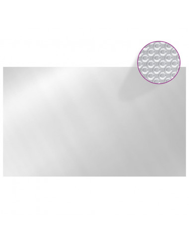 Copripiscina Rettangolare 500x300 cm in PE Argento