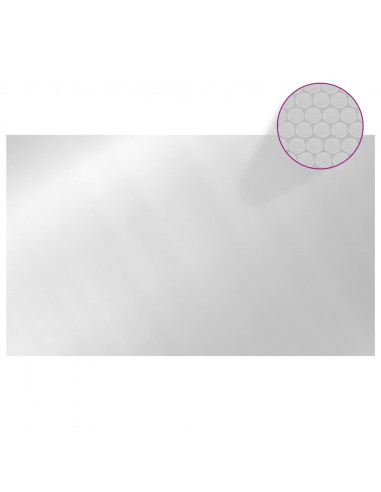 Copripiscina Rettangolare 500x300 cm in PE Argento