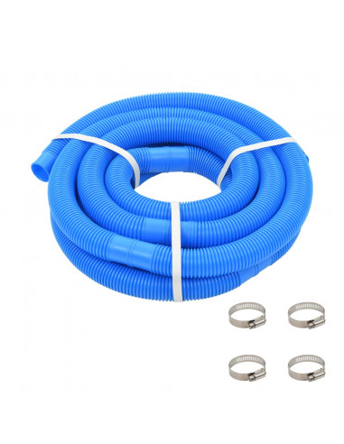 Tubo Flessibile per Piscina con Morsetti Blu 38 mm 6 m