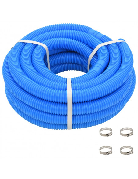 Tubo Flessibile per Piscina con Morsetti Blu 38 mm 12 m