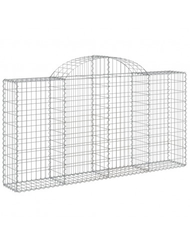 Cesti Gabbioni ad Arco 10 pz 200x30x100/120 cm Ferro Zincato