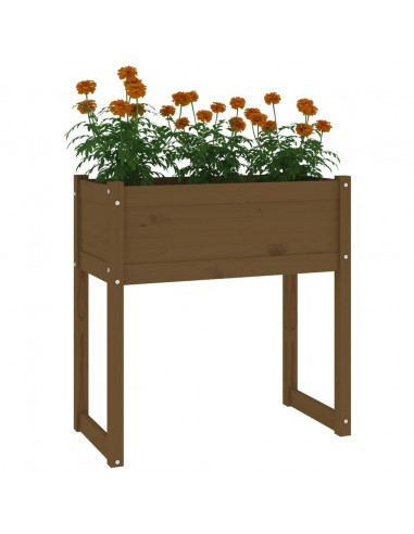 Fioriera Miele 78x40x81 cm in Legno Massello di Pino