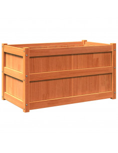 Fioriera Giardino Marrone Cera 90x50x50 cm Legno Massello Pino 2