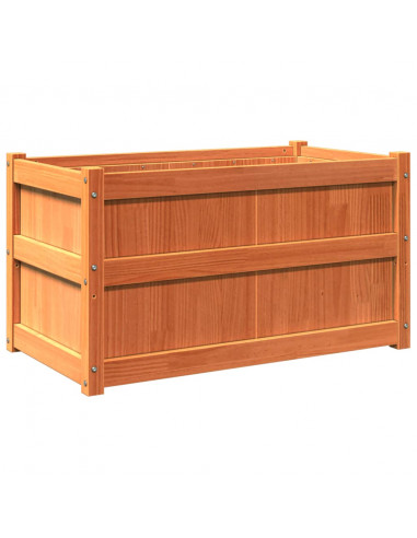 Fioriera Giardino Marrone Cera 90x50x50 cm Legno Massello Pino