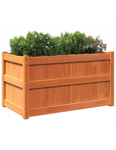 Fioriera Giardino Marrone Cera 90x50x50 cm Legno Massello Pino