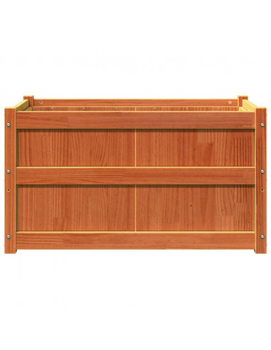 Fioriera Giardino Marrone Cera 90x50x50 cm Legno Massello Pino