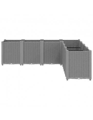 Fioriera da Giardino Grigio Chiaro 160x160x53 cm in PP