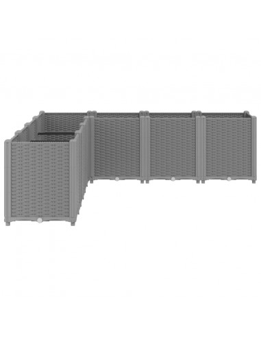 Fioriera da Giardino Grigio Chiaro 160x160x53 cm in PP