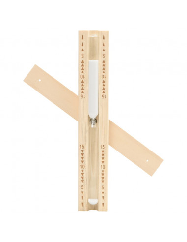 Clessidra di Sabbia per Sauna 15 Minuti Legno Massello di Pino