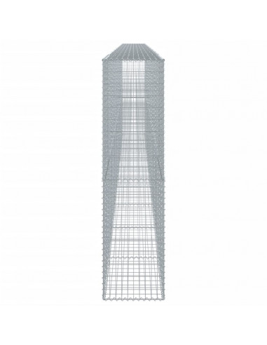 Cesto Gabbione con Copertura 900x50x200 cm in Ferro Zincato