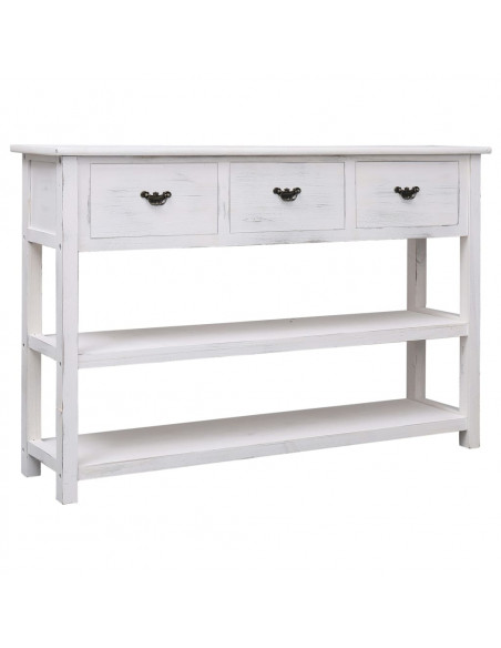 Credenza Stile Antico Bianca 115x30x76 cm in Legno