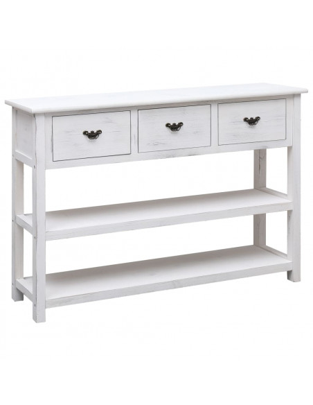 Credenza Stile Antico Bianca 115x30x76 cm in Legno