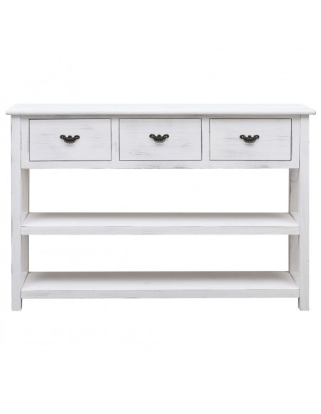 Credenza Stile Antico Bianca 115x30x76 cm in Legno