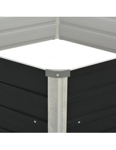 Fioriera Antracite 129x129x45 cm in Acciaio Zincato