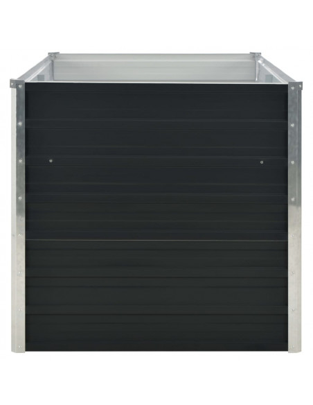 Fioriera Rialzata Antracite 160x80x77 cm in Acciaio Zincato