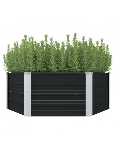 Fioriera Antracite 129x129x45 cm in Acciaio Zincato